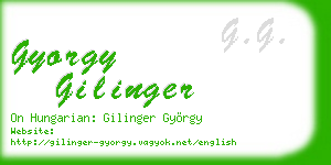 gyorgy gilinger business card